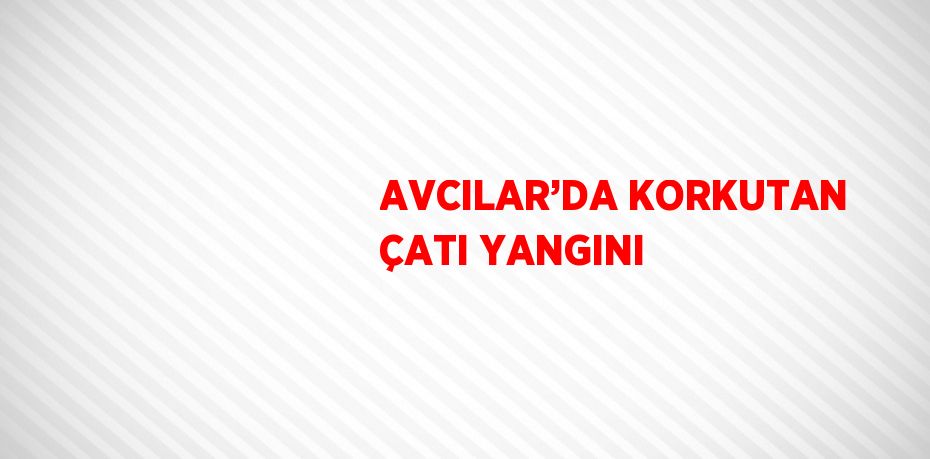 AVCILAR’DA KORKUTAN ÇATI YANGINI