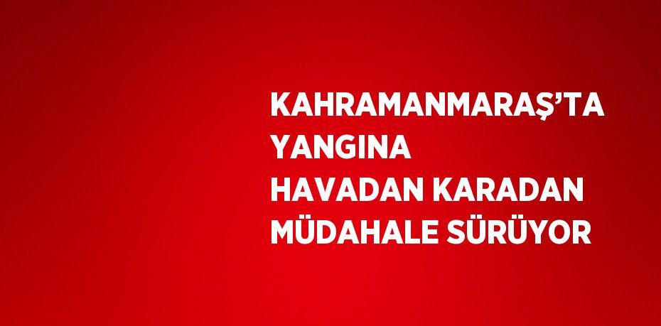 KAHRAMANMARAŞ’TA YANGINA HAVADAN KARADAN MÜDAHALE SÜRÜYOR