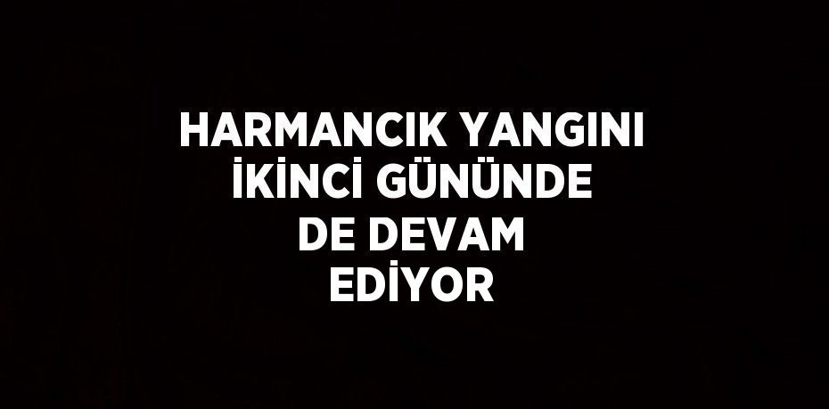 HARMANCIK YANGINI İKİNCİ GÜNÜNDE DE DEVAM EDİYOR