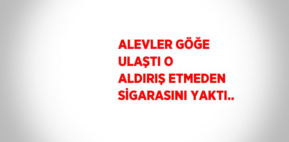 ALEVLER GÖĞE ULAŞTI O ALDIRIŞ ETMEDEN SİGARASINI YAKTI..
