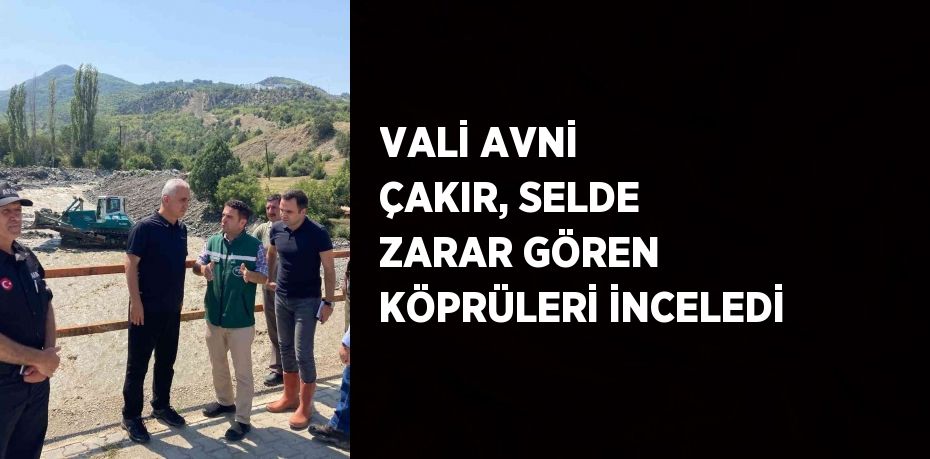 VALİ AVNİ ÇAKIR, SELDE ZARAR GÖREN KÖPRÜLERİ İNCELEDİ