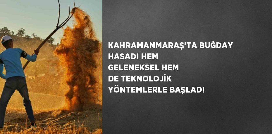 KAHRAMANMARAŞ’TA BUĞDAY HASADI HEM GELENEKSEL HEM DE TEKNOLOJİK YÖNTEMLERLE BAŞLADI