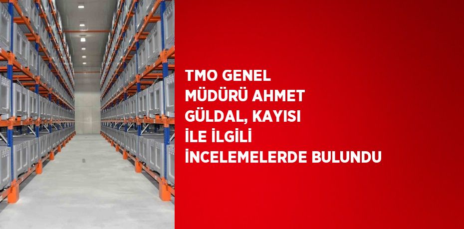 TMO GENEL MÜDÜRÜ AHMET GÜLDAL, KAYISI İLE İLGİLİ İNCELEMELERDE BULUNDU