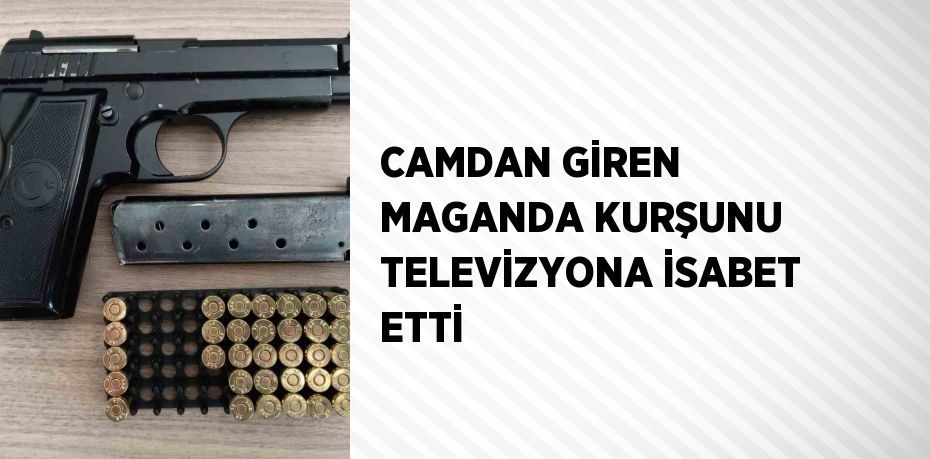 CAMDAN GİREN MAGANDA KURŞUNU TELEVİZYONA İSABET ETTİ