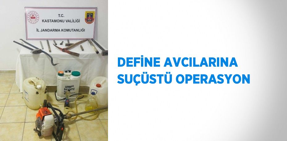 DEFİNE AVCILARINA SUÇÜSTÜ OPERASYON