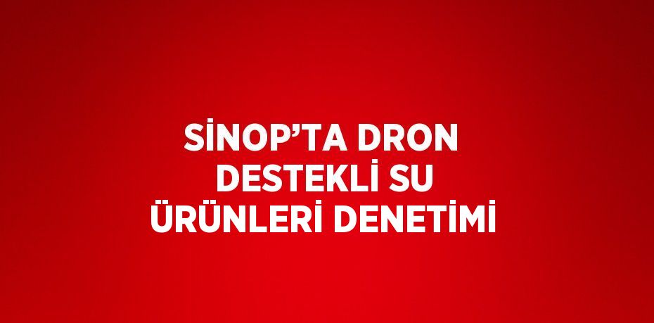 SİNOP’TA DRON DESTEKLİ SU ÜRÜNLERİ DENETİMİ