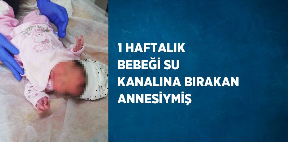 1 HAFTALIK BEBEĞİ SU KANALINA BIRAKAN ANNESİYMİŞ