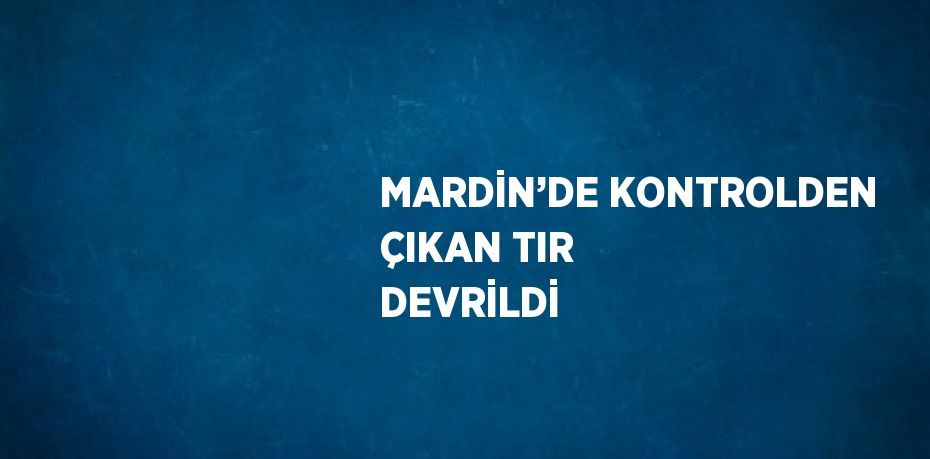 MARDİN’DE KONTROLDEN ÇIKAN TIR DEVRİLDİ