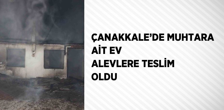 ÇANAKKALE’DE MUHTARA AİT EV ALEVLERE TESLİM OLDU