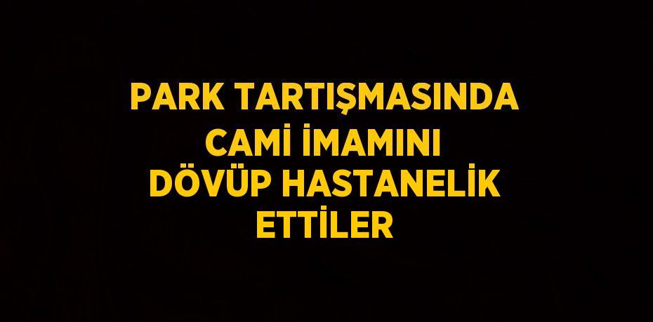 PARK TARTIŞMASINDA CAMİ İMAMINI DÖVÜP HASTANELİK ETTİLER