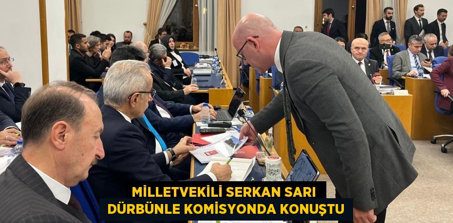 MİLLETVEKİLİ SERKAN SARI   DÜRBÜNLE KOMİSYONDA KONUŞTU