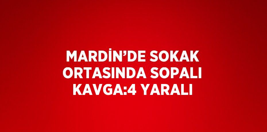 MARDİN’DE SOKAK ORTASINDA SOPALI KAVGA:4 YARALI