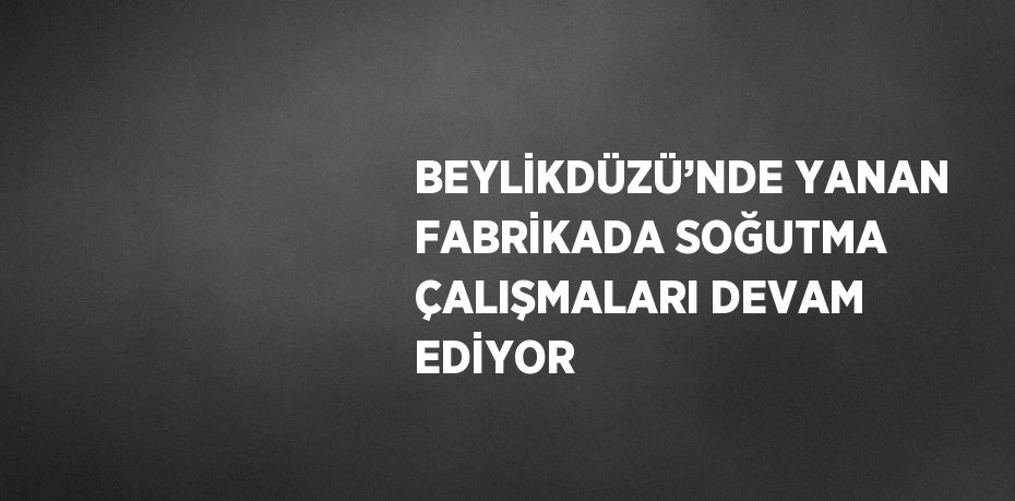 BEYLİKDÜZÜ’NDE YANAN FABRİKADA SOĞUTMA ÇALIŞMALARI DEVAM EDİYOR