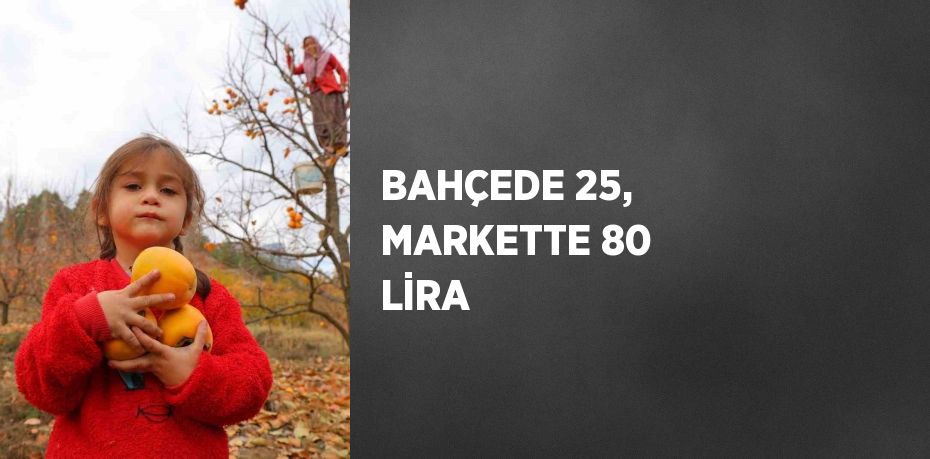 BAHÇEDE 25, MARKETTE 80 LİRA