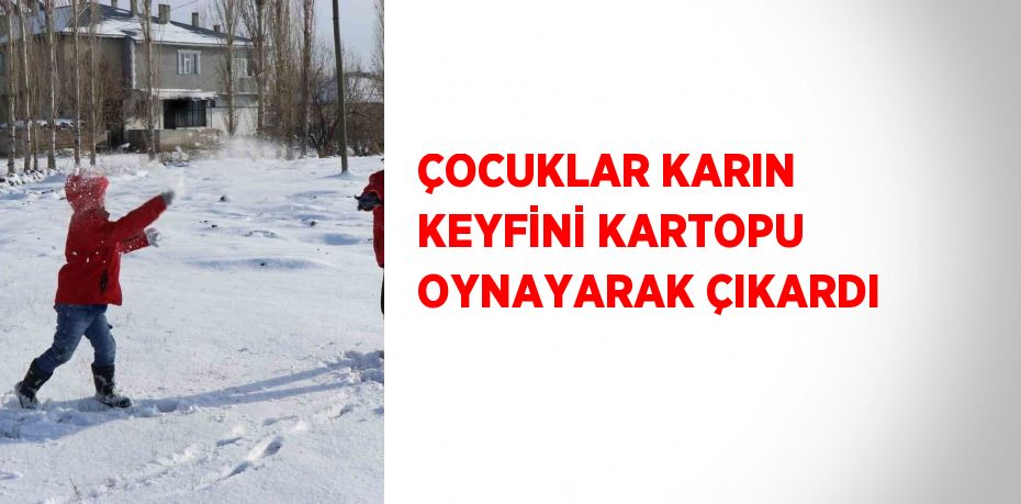 ÇOCUKLAR KARIN KEYFİNİ KARTOPU OYNAYARAK ÇIKARDI