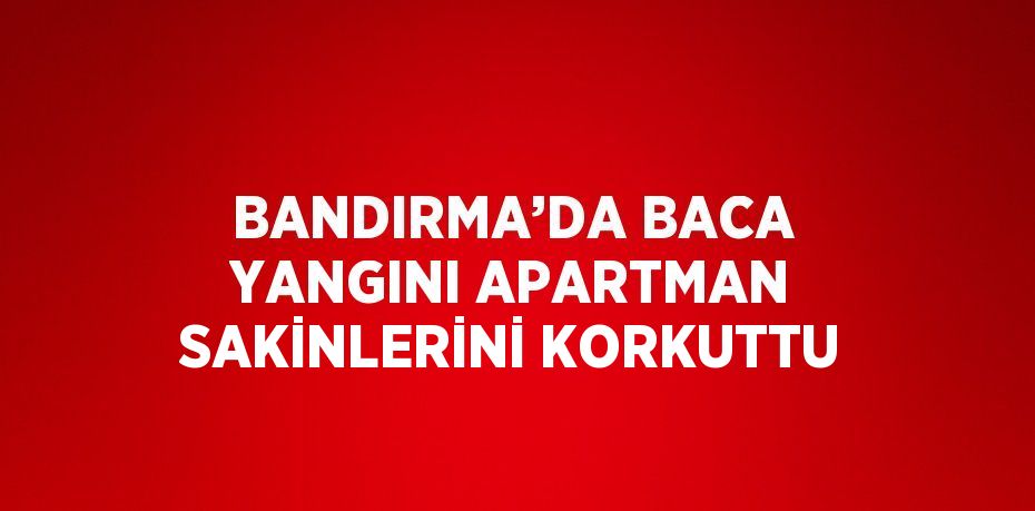 BANDIRMA’DA BACA YANGINI APARTMAN SAKİNLERİNİ KORKUTTU