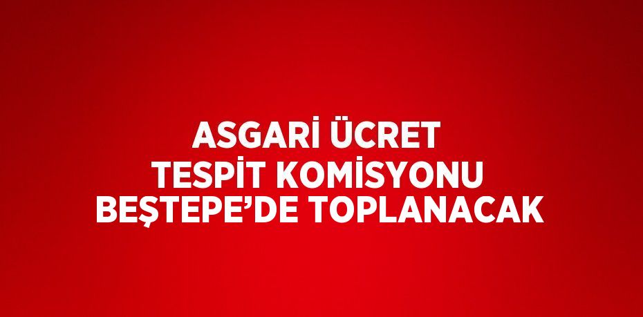 ASGARİ ÜCRET TESPİT KOMİSYONU BEŞTEPE’DE TOPLANACAK