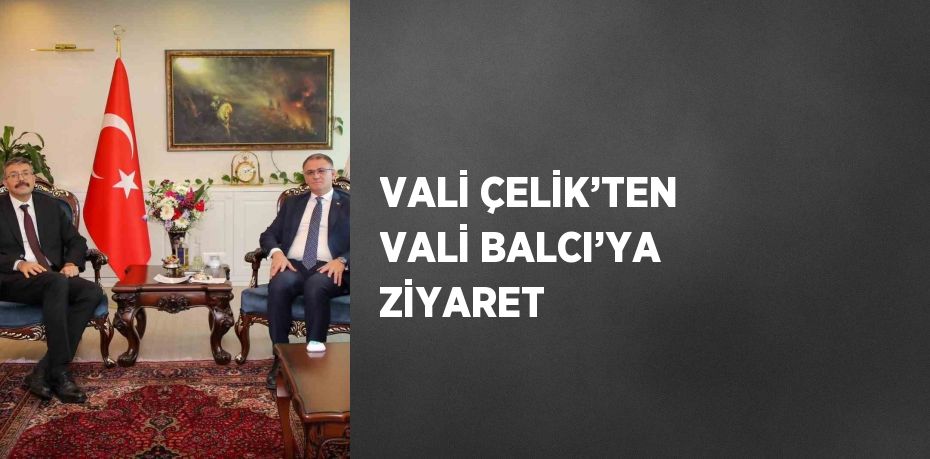 VALİ ÇELİK’TEN VALİ BALCI’YA ZİYARET