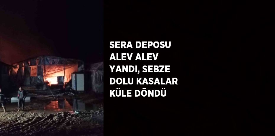 SERA DEPOSU ALEV ALEV YANDI, SEBZE DOLU KASALAR KÜLE DÖNDÜ