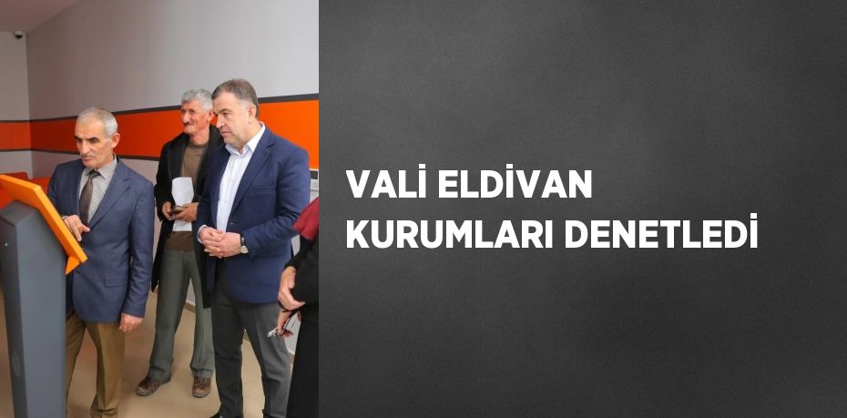 VALİ ELDİVAN KURUMLARI DENETLEDİ