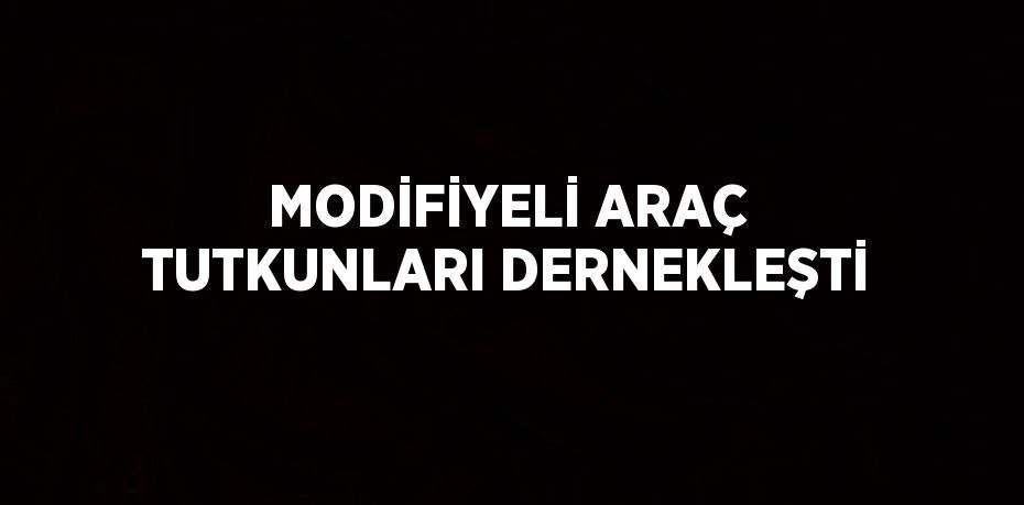 MODİFİYELİ ARAÇ TUTKUNLARI DERNEKLEŞTİ