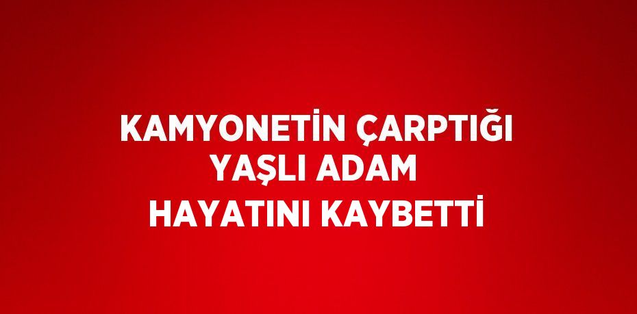 KAMYONETİN ÇARPTIĞI YAŞLI ADAM HAYATINI KAYBETTİ