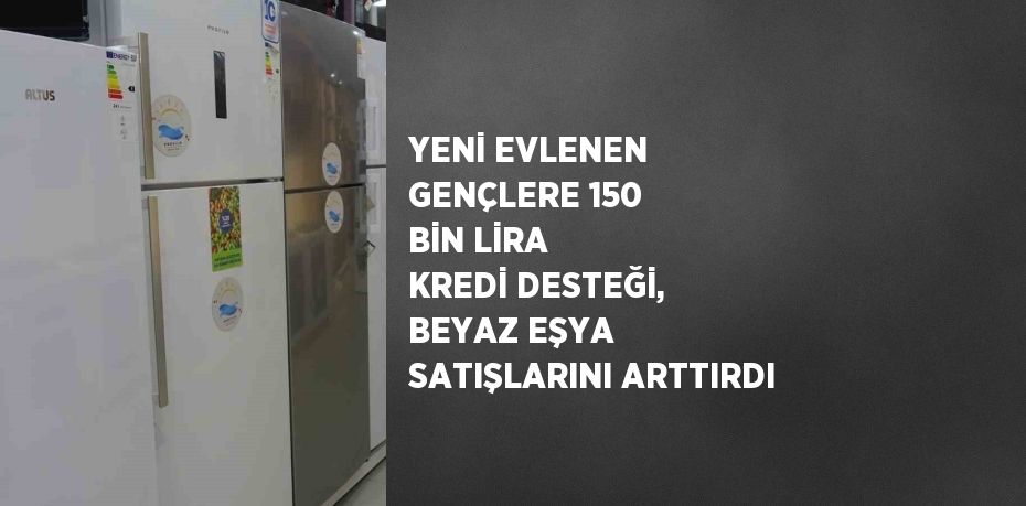 YENİ EVLENEN GENÇLERE 150 BİN LİRA KREDİ DESTEĞİ, BEYAZ EŞYA SATIŞLARINI ARTTIRDI