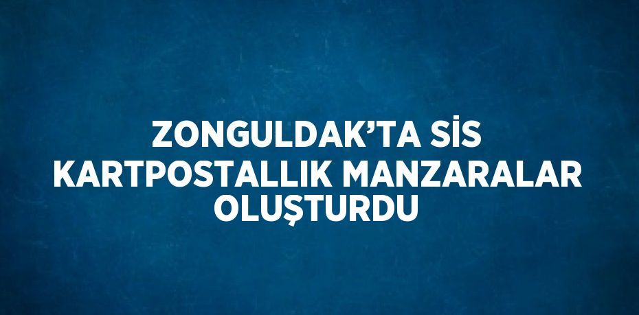 ZONGULDAK’TA SİS KARTPOSTALLIK MANZARALAR OLUŞTURDU