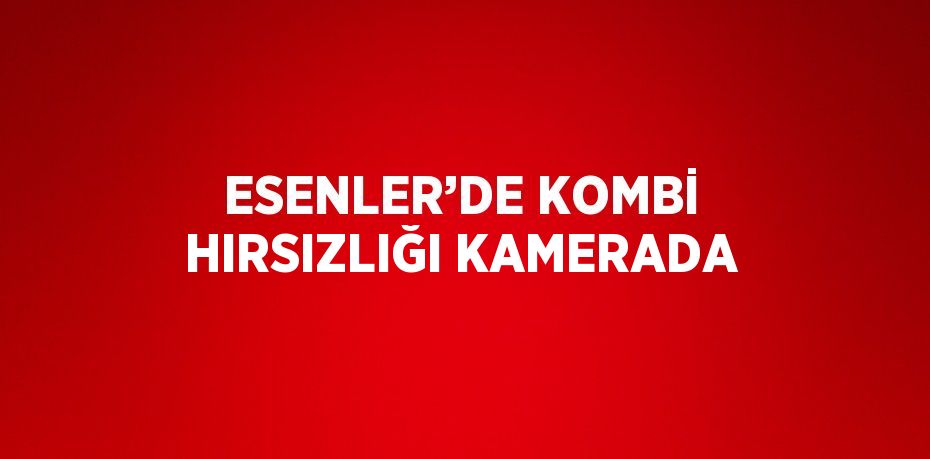 ESENLER’DE KOMBİ HIRSIZLIĞI KAMERADA