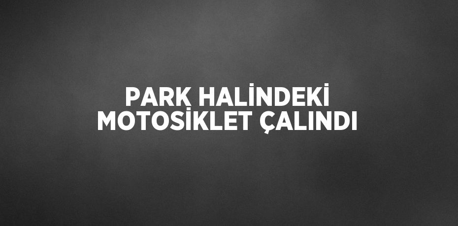 PARK HALİNDEKİ MOTOSİKLET ÇALINDI