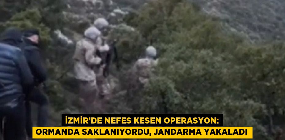 İZMİR’DE NEFES KESEN OPERASYON: ORMANDA SAKLANIYORDU, JANDARMA YAKALADI