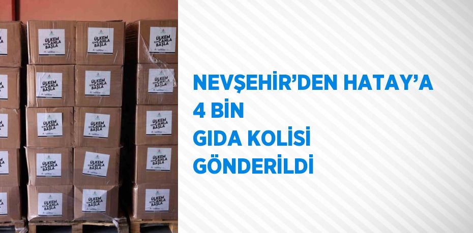 NEVŞEHİR’DEN HATAY’A 4 BİN GIDA KOLİSİ GÖNDERİLDİ