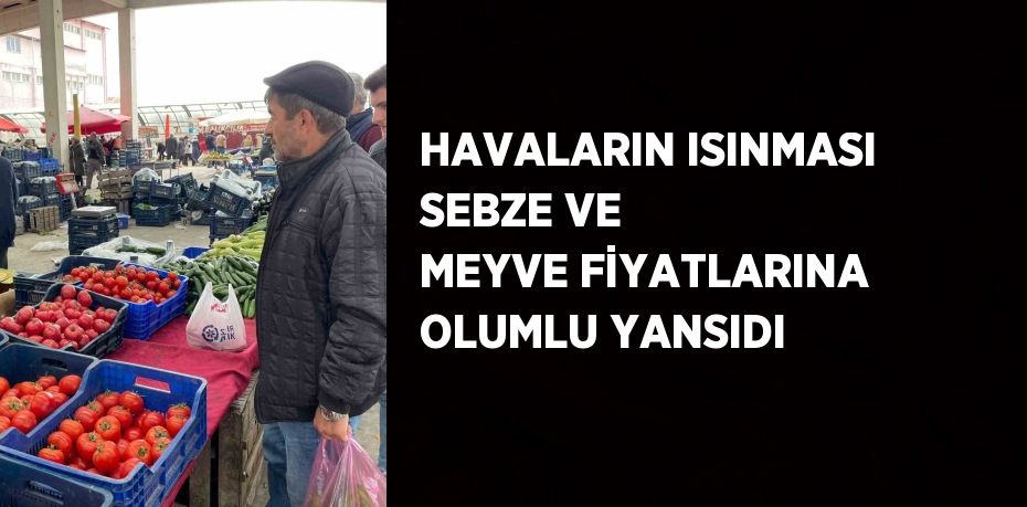 HAVALARIN ISINMASI SEBZE VE MEYVE FİYATLARINA OLUMLU YANSIDI