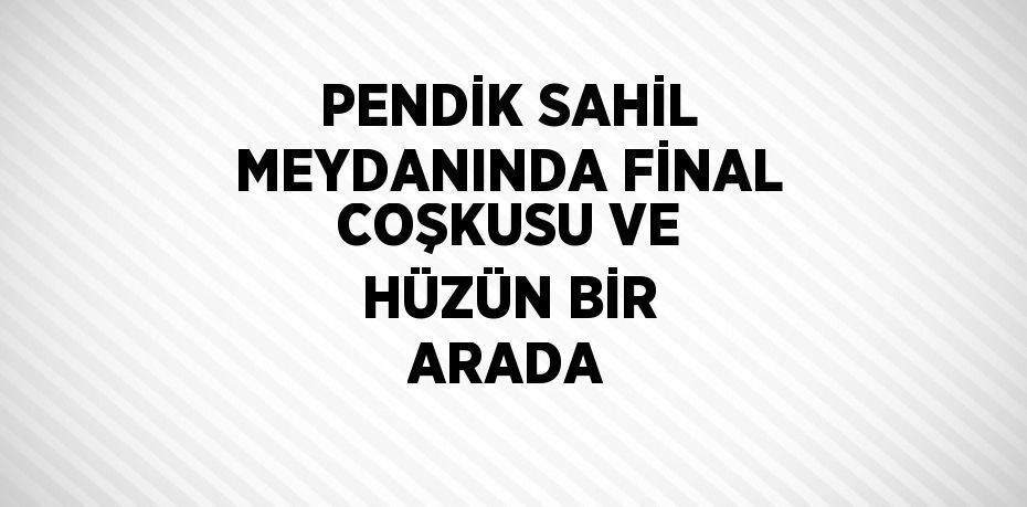 PENDİK SAHİL MEYDANINDA FİNAL COŞKUSU VE HÜZÜN BİR ARADA