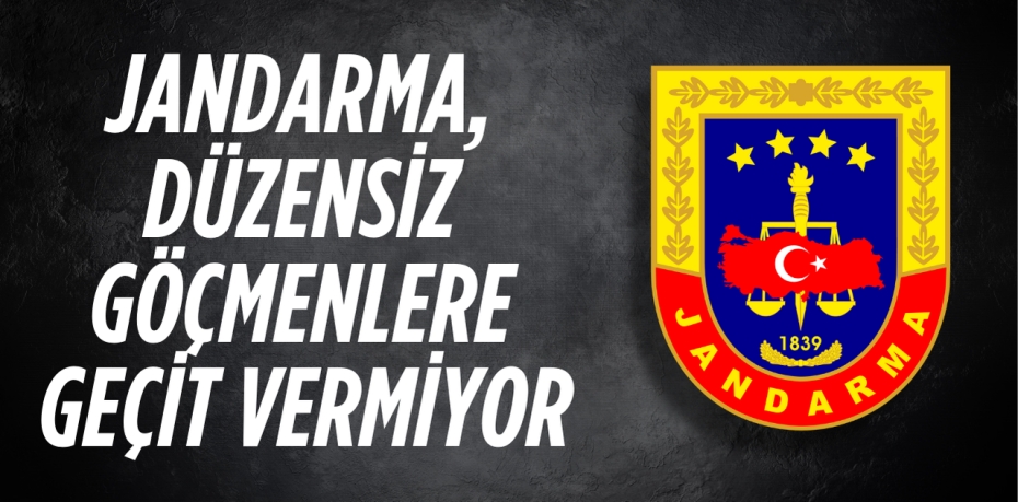 JANDARMA, DÜZENSİZ GÖÇMENLERE GEÇİT VERMİYOR