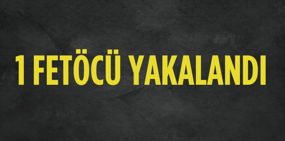 1 FETÖCÜ YAKALANDI