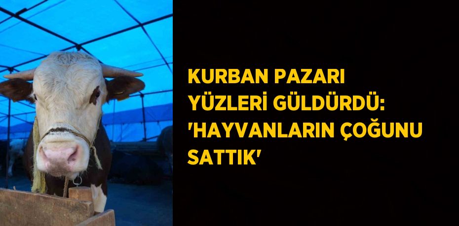 KURBAN PAZARI YÜZLERİ GÜLDÜRDÜ: 'HAYVANLARIN ÇOĞUNU SATTIK'