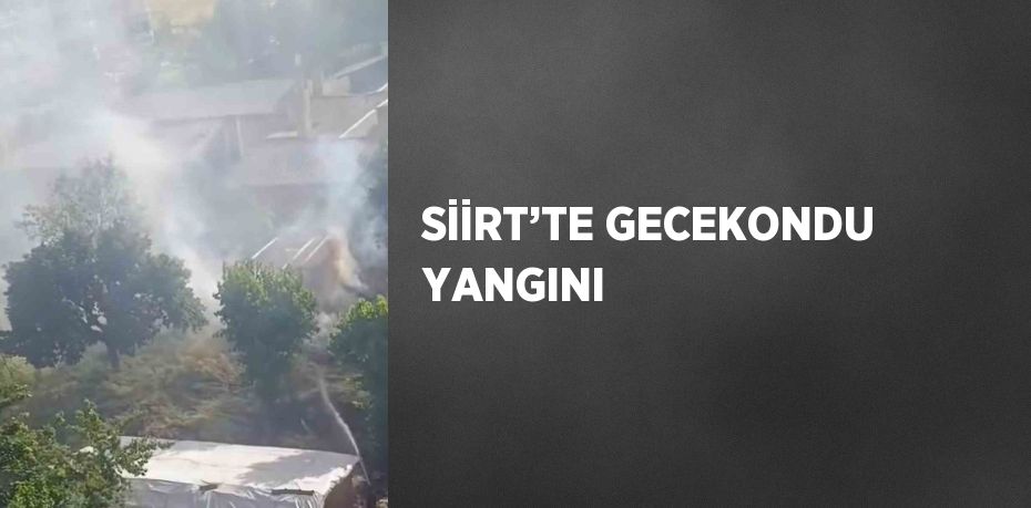 SİİRT’TE GECEKONDU YANGINI