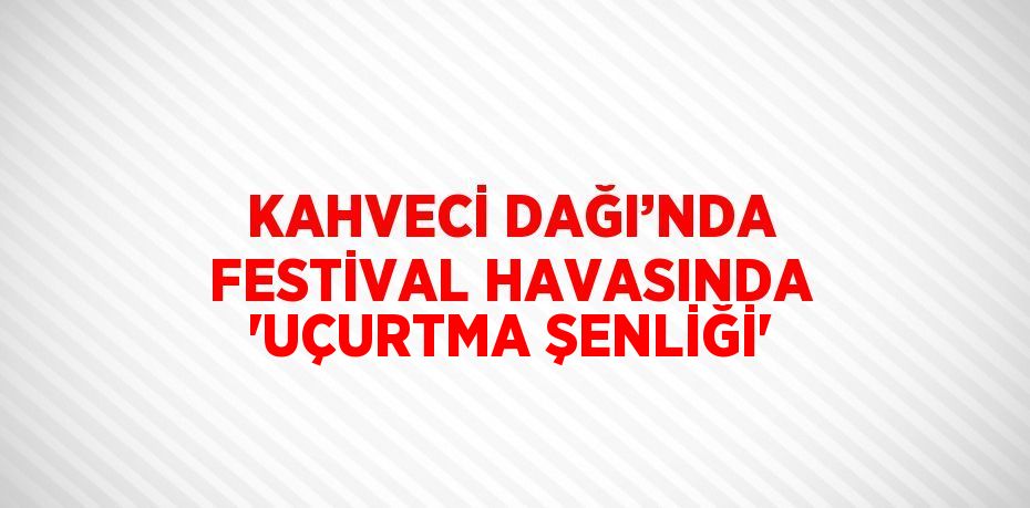 KAHVECİ DAĞI’NDA FESTİVAL HAVASINDA 'UÇURTMA ŞENLİĞİ'