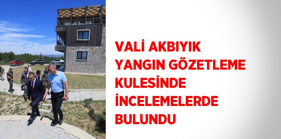 VALİ AKBIYIK YANGIN GÖZETLEME KULESİNDE İNCELEMELERDE BULUNDU