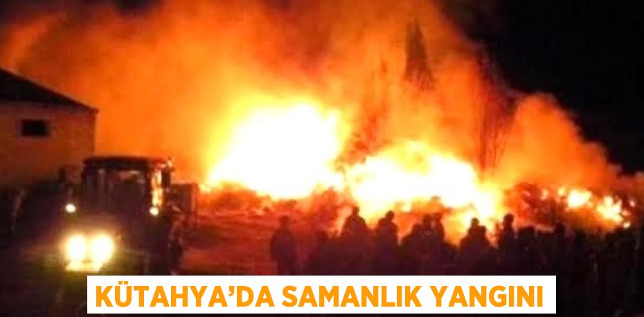 KÜTAHYA’DA SAMANLIK YANGINI