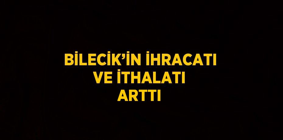 BİLECİK’İN İHRACATI VE İTHALATI ARTTI