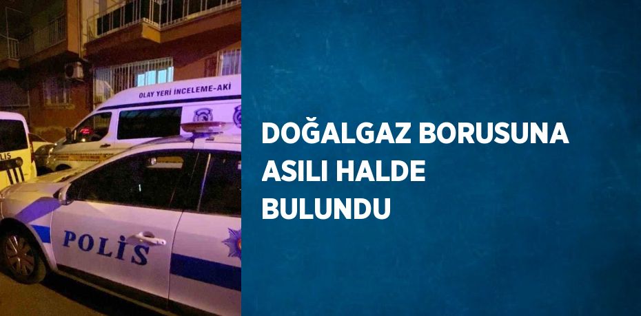 DOĞALGAZ BORUSUNA ASILI HALDE BULUNDU