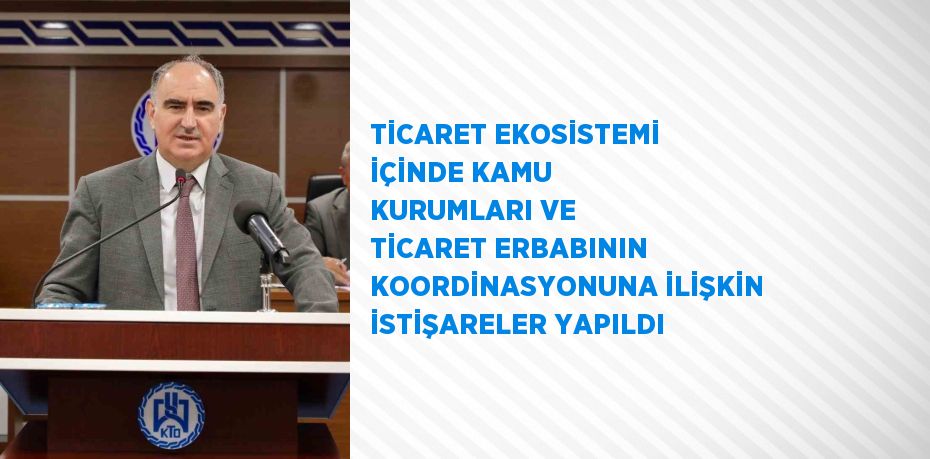 TİCARET EKOSİSTEMİ İÇİNDE KAMU KURUMLARI VE TİCARET ERBABININ KOORDİNASYONUNA İLİŞKİN İSTİŞARELER YAPILDI