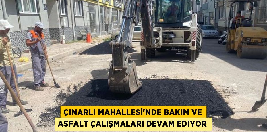 Çınarlı Mahallesi'nde Bakım ve Asfalt Çalışmaları Devam Ediyor