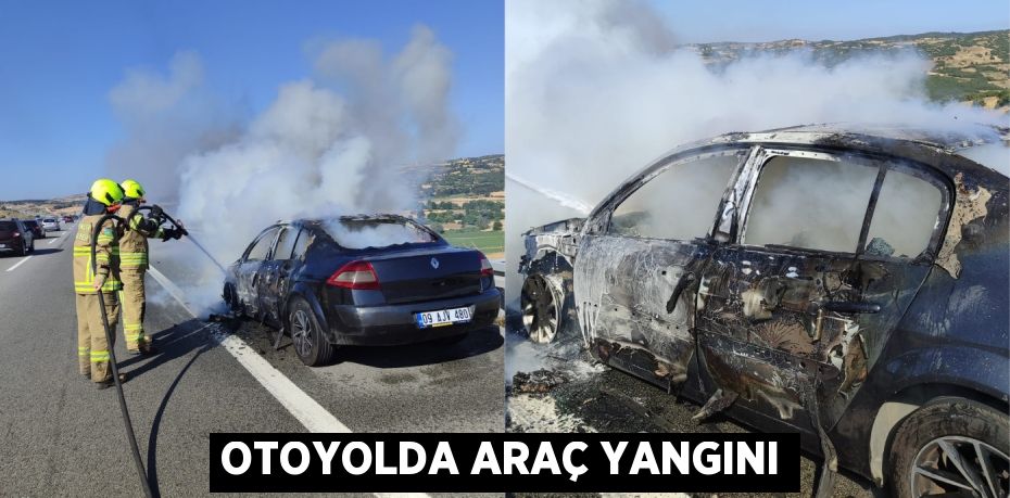 Otoyolda araç yangını