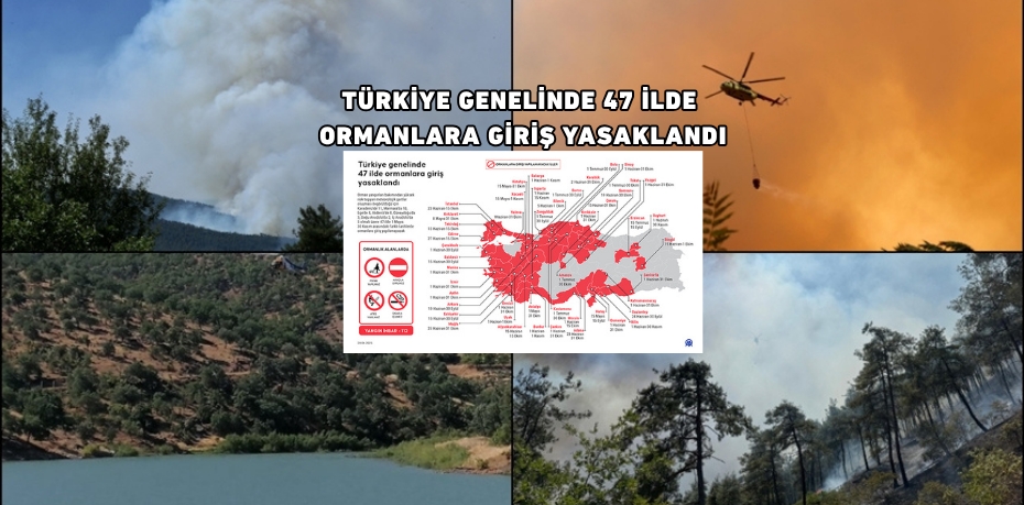 TÜRKİYE GENELİNDE 47 İLDE ORMANLARA GİRİŞ YASAKLANDI