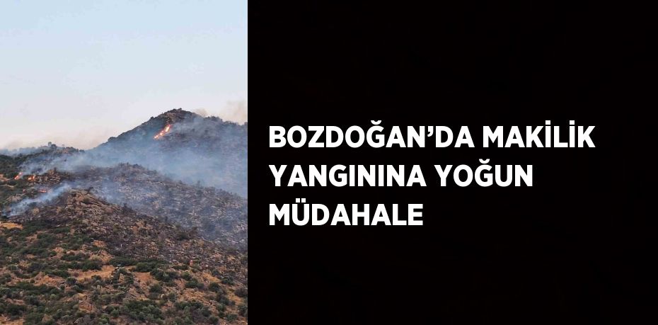 BOZDOĞAN’DA MAKİLİK YANGININA YOĞUN MÜDAHALE