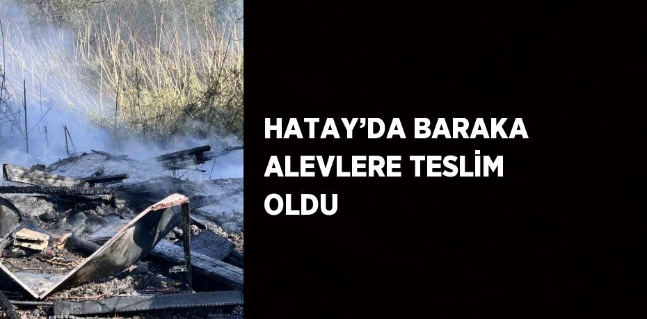 HATAY’DA BARAKA ALEVLERE TESLİM OLDU