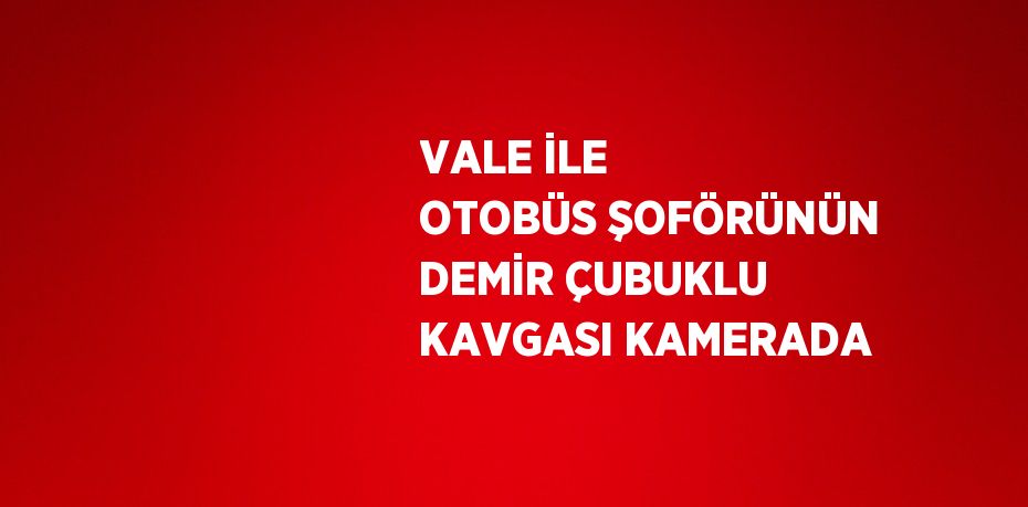 VALE İLE OTOBÜS ŞOFÖRÜNÜN DEMİR ÇUBUKLU KAVGASI KAMERADA